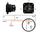 NEMA 5-15 125V 15A Flanged Power Inlet (RM-RV155)