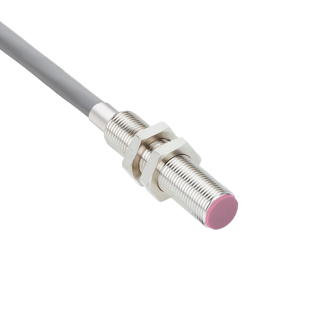 8mm Inductive Proximity Sensor,  Heat-Resistant, 2mm Sensing Range, 140C / 284F Max Temp, PNP Output, Flush Face, Silicon Cable