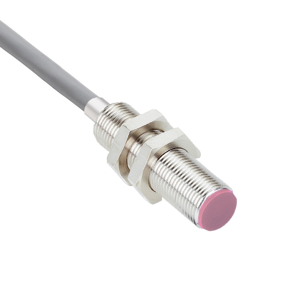 12mm Inductive Proximity Sensor, Heat -Resistant, 2mm Sensing Range, 140C/284F Max Temp, PNP Output, Teflon Cable